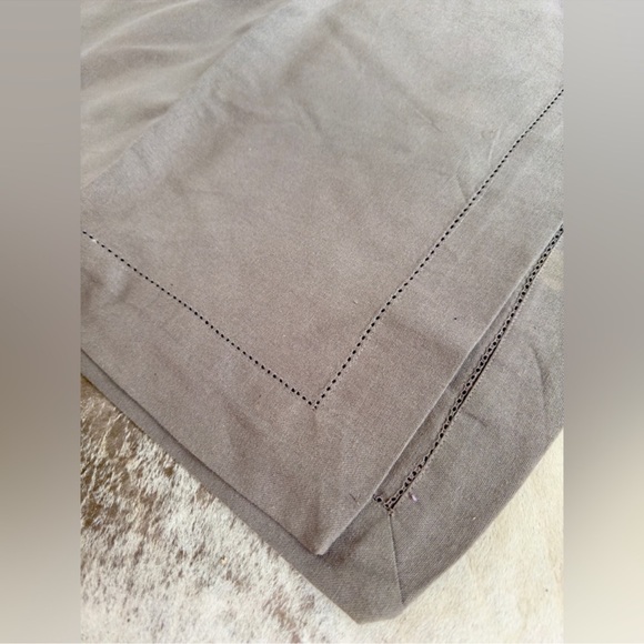 WILLIAMS SONOMA Charcoal Grey Rectangular Hemstitch Linen Table Cloth 96”x61” - Picture 9 of 10